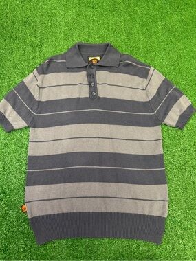 FB County Men Charlie Brown Short Sleeve Polo Shirt Black Grey